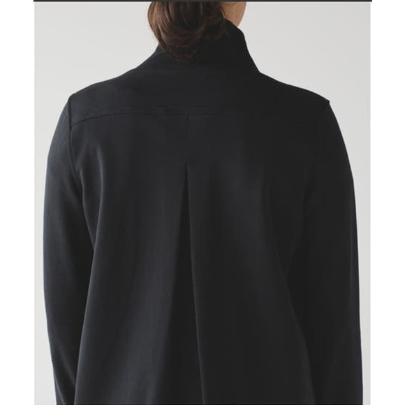 Lululemon Belle Wrap Asymmetrical Jacket Black French Terry Cardigan Size Dot 8 - Picture 2 of 16